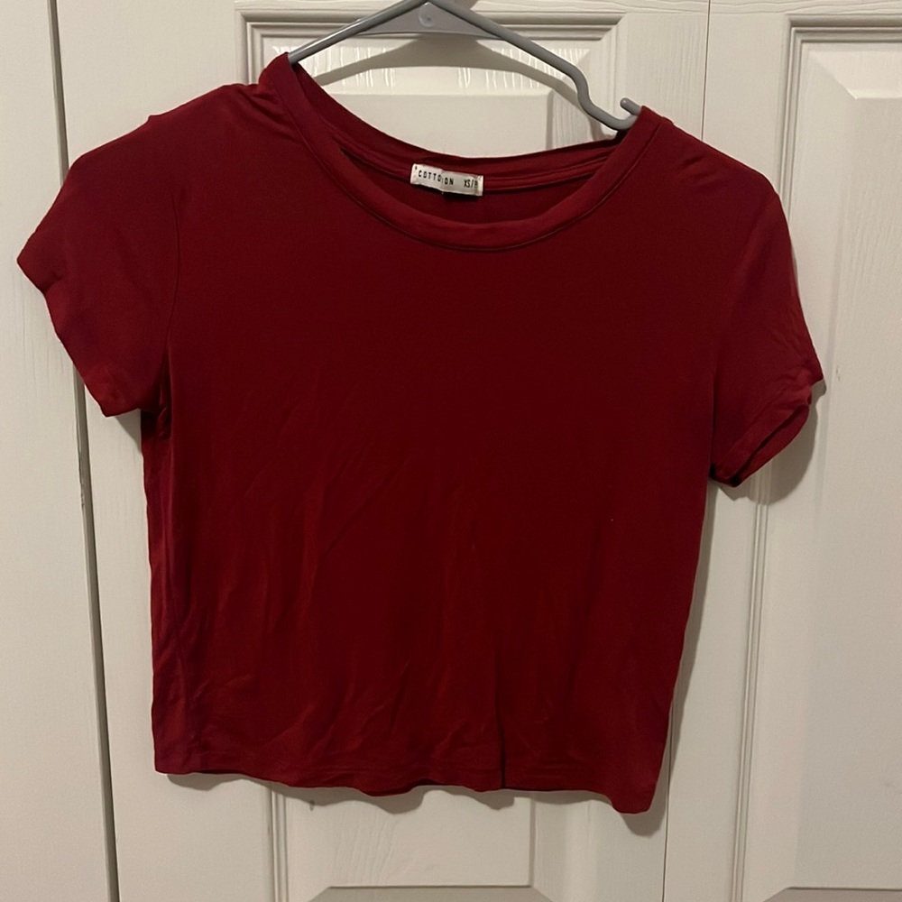 Red crop top